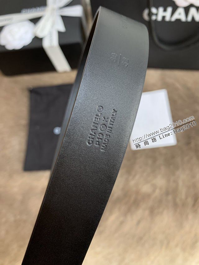Chanel女士皮帶 香奈兒小香鑽圈雙面用小牛皮腰帶  jjp1169